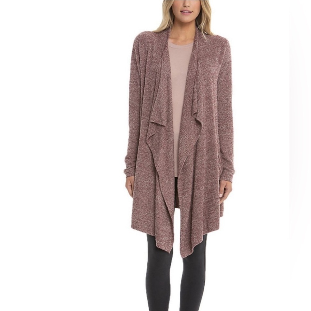 Barefoot Dreams Cozychic Lite Island Wrap Cardigan In Vintage Rosewood